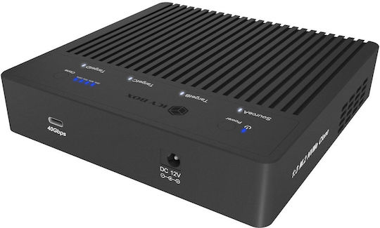 Icy Box Storage Docking Station Ib-4013mcl-c4 4-bays M.2 Nvme Ssds 1:3 Clone Usb4 Black