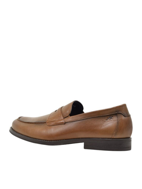 Leder Herren Mokassins in Tabac Braun Farbe