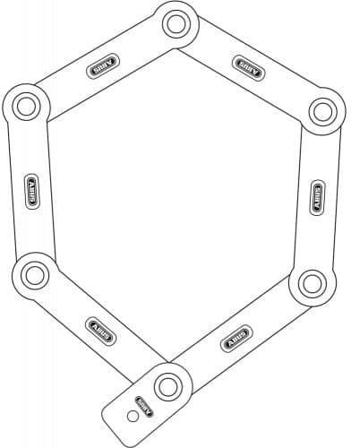 Abus Κλειδαρια 5700/80 Sh Ugrip Bordo Kokkinh Κόκκινο