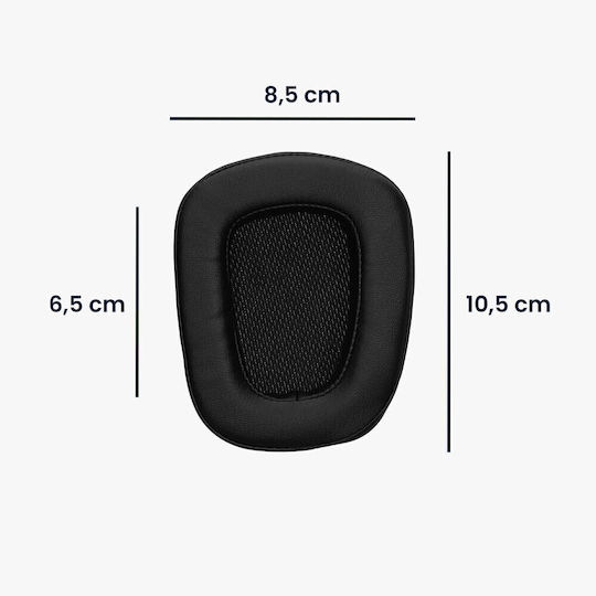 KWmobile Ανταλλακτικά Earpads Leather Μαύρα