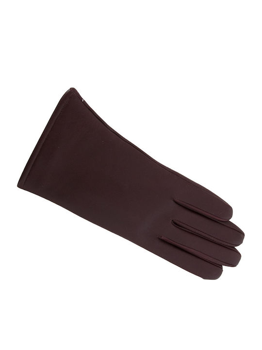 Burgundy Femei Piele Manusi