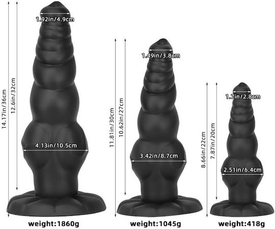 Kinksters Anal Dildo Large Black