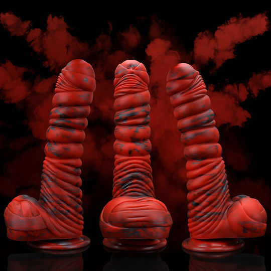 Kinksters Dildo Cu Scrotum Roșu
