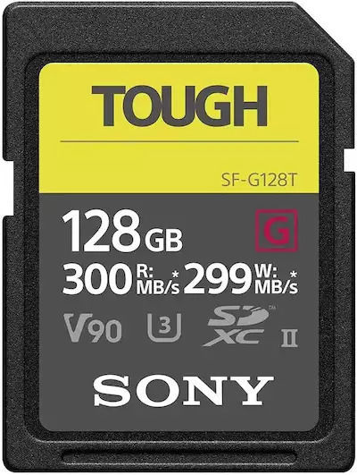 Sony SFG128T/T1 SDXC 128GB Klasse 10 U3 V90 UHS-II