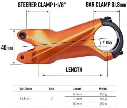 Funn Stryge 31.8MM X +7° 86-00017 Шейна кормило на велосипед +7°