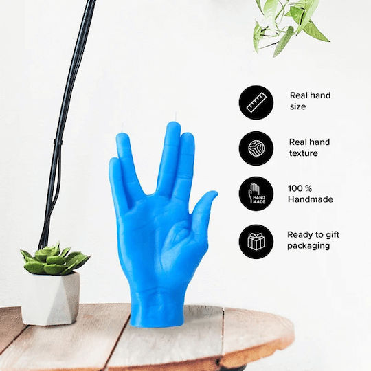 Candlehand Llap Blue Paraffin Candle 22 X 13 X 5 Cm
