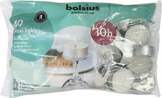 Ρεσώ 40 Τεμάχια 10 Ωρών Bolsius Λευκά Professional
