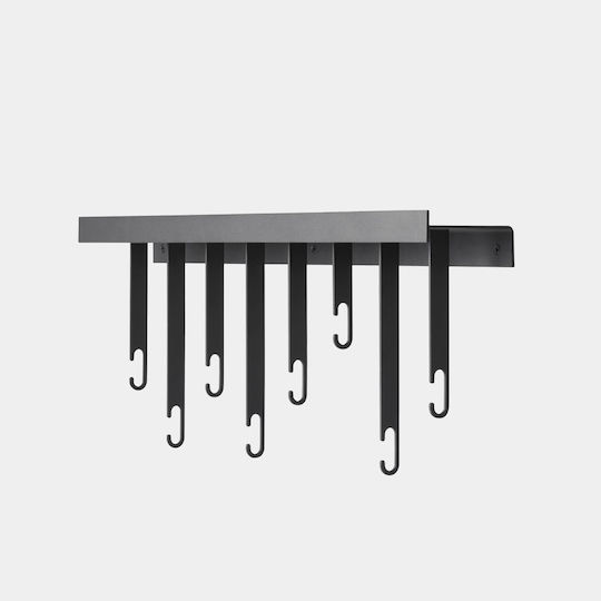 Wall Hanger Shelf Atelier Black Metal L 60 cm W 6 cm H 23.5 cm Design House Stockholm