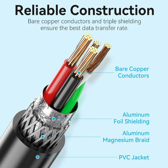 Vention Cable USB-A to RS232 9-pin male 1m (VAS-C02-B100) 1pcs