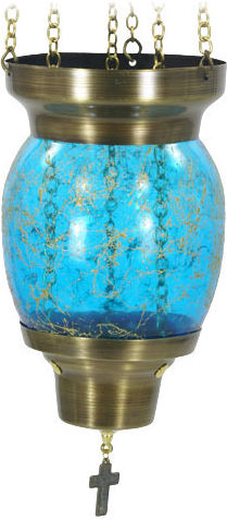 Schwebendes Vigilölampen Bärchen Elektrisch Farbige Glas 12x55cm