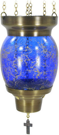 Schwebendes Vigilölampen Bärchen Elektrisch Farbige Glas 12x55cm
