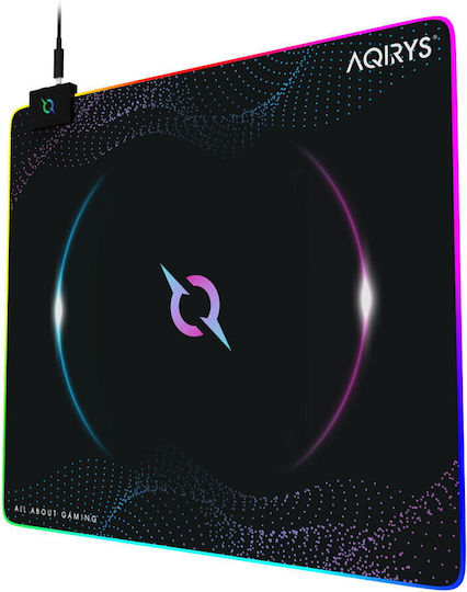 Aqirys Eclipse Md Gaming Mouse Pad Large (450mm) με RGB Φωτισμό μέσω USB Μαύρο