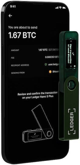 Ledger Nano S Plus Cryptocurrency Wallet Emerald Green