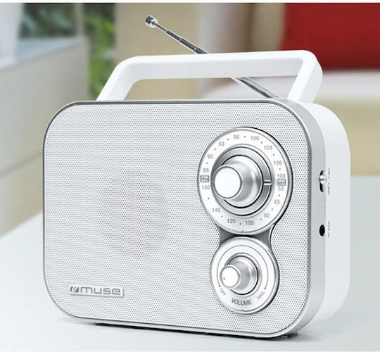 Muse M-051 R Retro Φορητό Ραδιόφωνο Ρεύματος / Μπαταρίας Λευκό