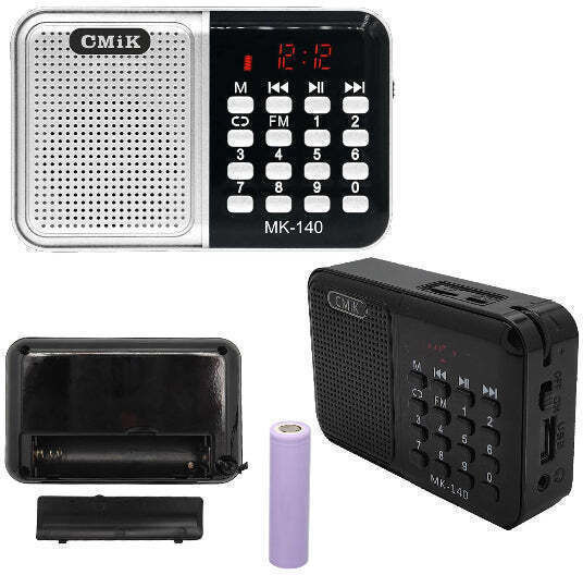 CMiK MK-140 Mini Radio Rechargeable with USB Black