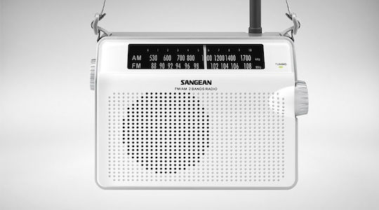 Sangean PR-D6 Φορητό Ραδιόφωνο Ρεύματος / Μπαταρίας Λευκό
