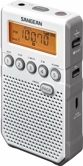Sangean DT-800 Ραδιοφωνάκι Μπαταρίας Λευκό