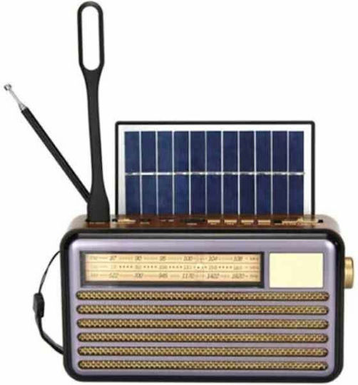 MK-193BT Tabletop Radio Solar with Bluetooth and USB Brown