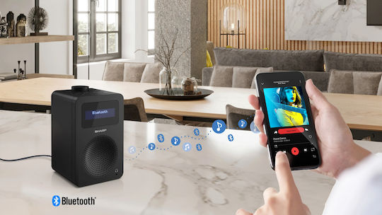 Sharp Tokyo Επιτραπέζιο Ραδιόφωνο Ρεύματος DAB+ με Bluetooth Μαύρο