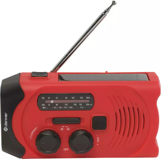 Denver SCR-2000 Solar cu USB Roșu