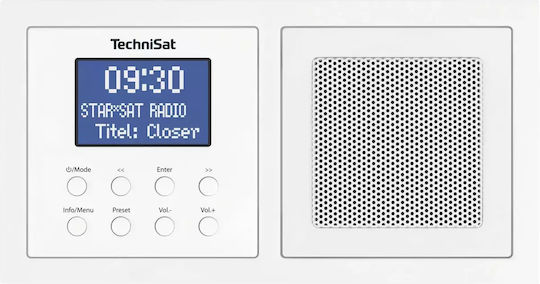 Technisat DigitRadio UP 1 Cu alimentare la rețea DAB+ cu Bluetooth Alb