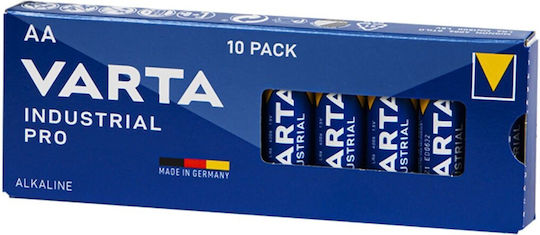 Varta 10 Pack Alkaline Batteries AA Industrial Pro 1.5V