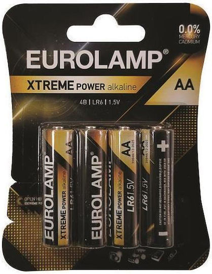 Eurolamp 4 Pack Alkaline Batteries AA Extreme 1.5V 147-24121