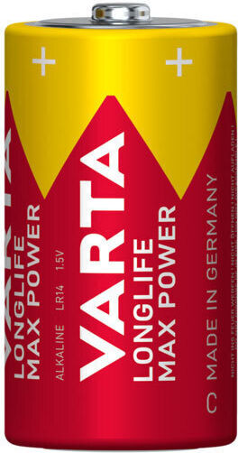 Varta Longlife Max LR14 Alkaline Batterien C 1.5V 2Stück 01.001.0056