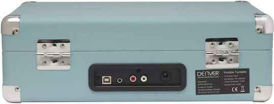 Denver VPL-120 MK2 111201100040 Βαλιτσάκι Πικάπ με Προενίσχυση και Ενσωματωμένα Ηχεία Μπλε
