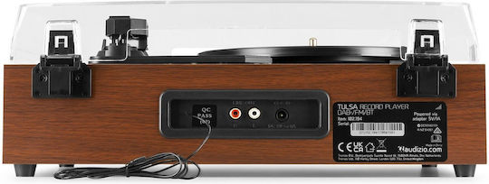 Audizio Tulsa Audio Centre 102.194 Pick-Up cu Preamp și Difuzoare încorporate Maro Radio FM, Radio DAB+