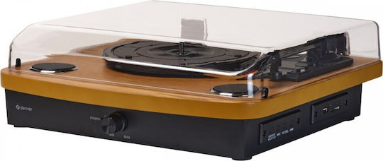 Denver VPL-230LW 111201100270 Πικάπ με Belt Drive, Προενίσχυση και Ενσωματωμένα Ηχεία Καφέ
