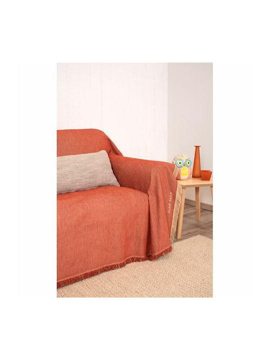 Naf Naf Highline Ριχτάρι Τετραθέσιου Καναπέ Chenille 180x350εκ. Πορτοκαλί