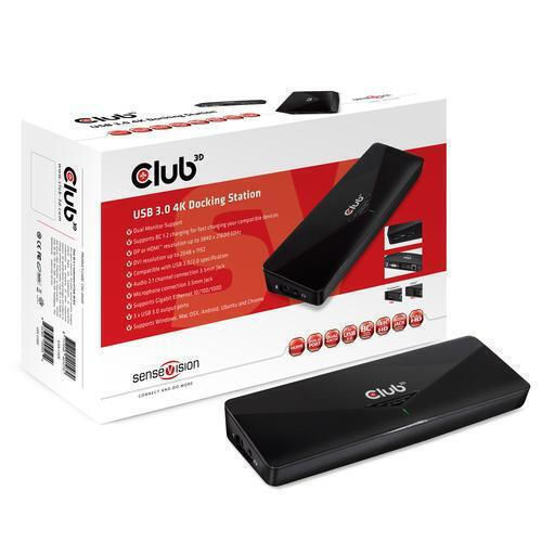 Club3D CSV-3103 USB-C / USB-A Docking Station με 4K PD Ethernet Μαύρο