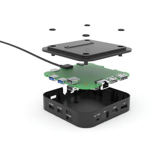 i-tec USB-C Docking Station with HDMI/DisplayPort 4K PD Ethernet and Support for 2 Monitors Black