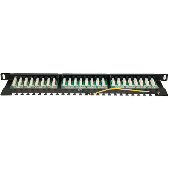 Extralink Patch Panel für Rack 0.5U 19" 24 Ports cat6 Schwarz