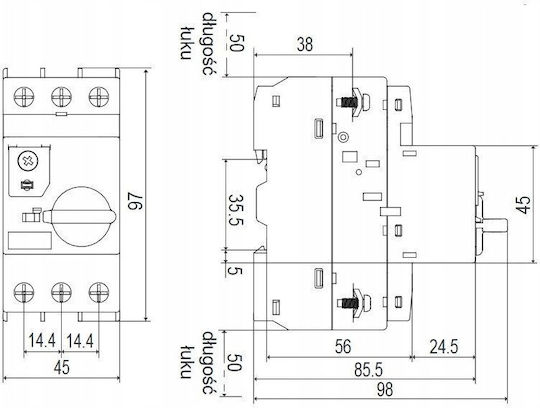 Noark Ex9s32a Industrieller Schalter 108098 0.4a 400-690v Ip20