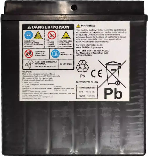 Husqvarna Garden Tractor Battery Cth224t-tc138-tc142 583516701