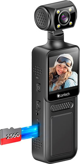 Lamtech LAM980305 Action Camera 4K Ultra HD with Screen 1.31" and Wi-Fi Black