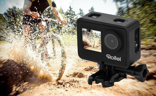 Rollei D2Pro Cameră de Acțiune 4K Ultra HD Subacvatică (cu Carcasă) cu Ecran Tactil 2" și Wi-Fi Neagră