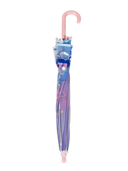 Stitch Blue Curved Handle Umbrella 71cm Stitch Blue Curved Handle Umbrella 71cm