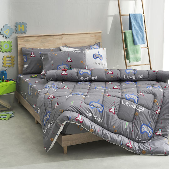 Charalambidis Textiles Kids Pillowcase Set 52x72cm Grey
