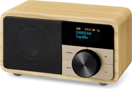 Sangean DDR-7 Tabletop Radio Rechargeable DAB+ with Bluetooth Natural Wood