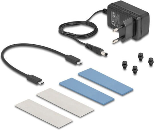 DeLock Твърд диск кутия M.2 SATA III с връзка Type-C в Сив цвят