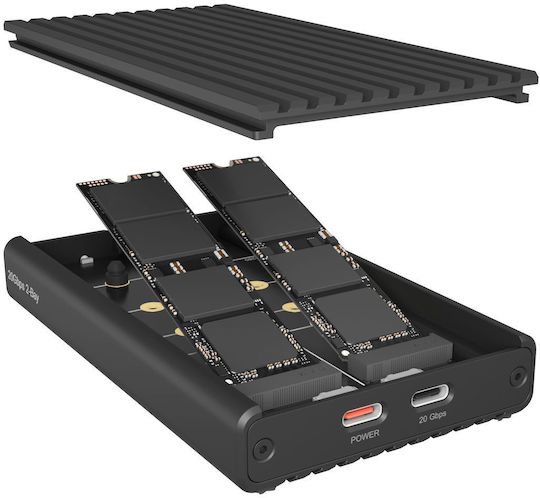 Icy Box External Case for Hard Drive M.2 SATA III with Connection Type-C