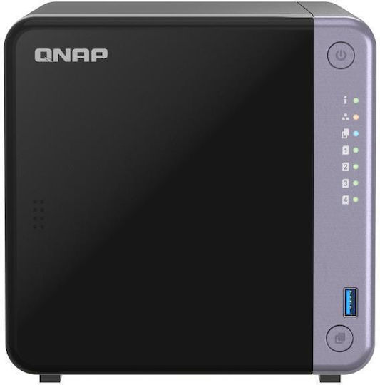 QNap TS-432X NAS Tower with 4 slots for SSD and 2 Ethernet ports