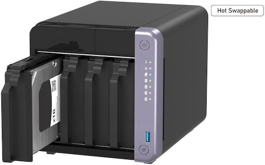 QNap TS-432X NAS Tower with 4 slots for SSD and 2 Ethernet ports