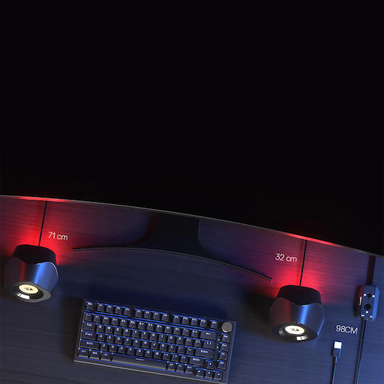 Redragon GS590 Pro Ασύρματα Ηχεία Υπολογιστή 2.1 με RGB Φωτισμό και Bluetooth σε Μαύρο Χρώμα