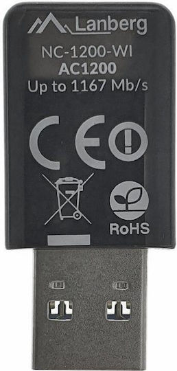 Lanberg NC-1200-WI Αντάπτορας Δικτύου USB με Ασύρματη Σύνδεση Wi-Fi 1200Mbps