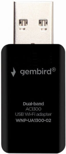 Gembird WNP-UA1300-03 Adaptor Rețea USB cu Conexiune Wireless Wi-Fi 867Mbps