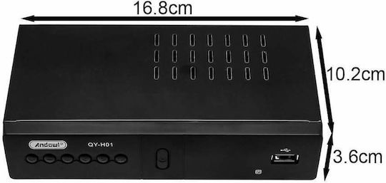 Andowl QY-H1 QY-H1 Ψηφιακός Δέκτης Mpeg-4 Full HD (1080p) Σύνδεση USB